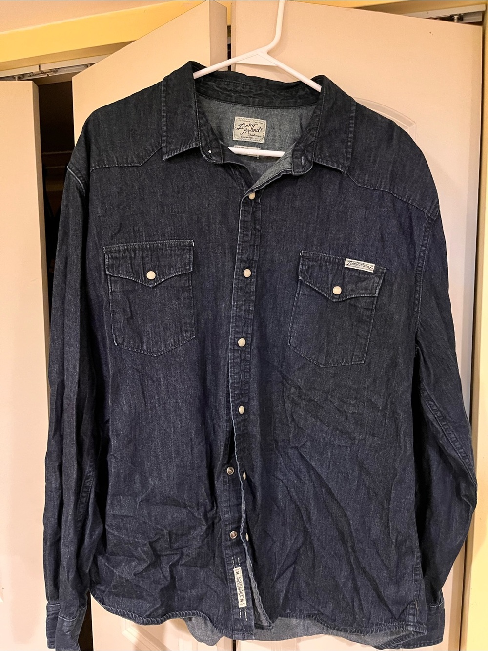 Lucky Brand Dark Blue Denim Shirt Jacket